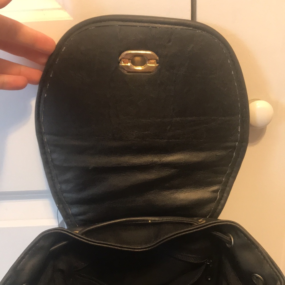 Black Mini Backpack Purse - Picture 3 of 6